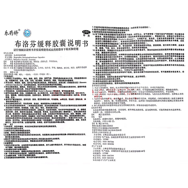 布洛芬缓释胶囊,布洛芬缓释胶囊,胶囊_0.3g*17s*1板,集药方舟 | 药品零售 | 电商平台