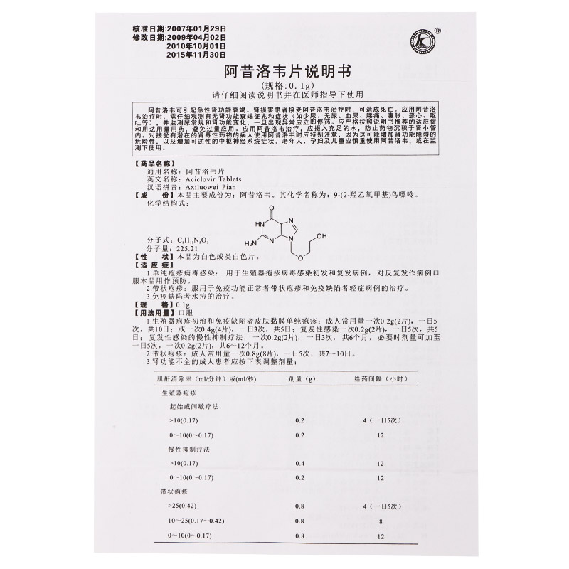 1商维商城演示版2测试3演示版4阿昔洛韦片(彼迪)5阿昔洛韦片62.4370.1g*24片8片剂9广东彼迪药业有限公司