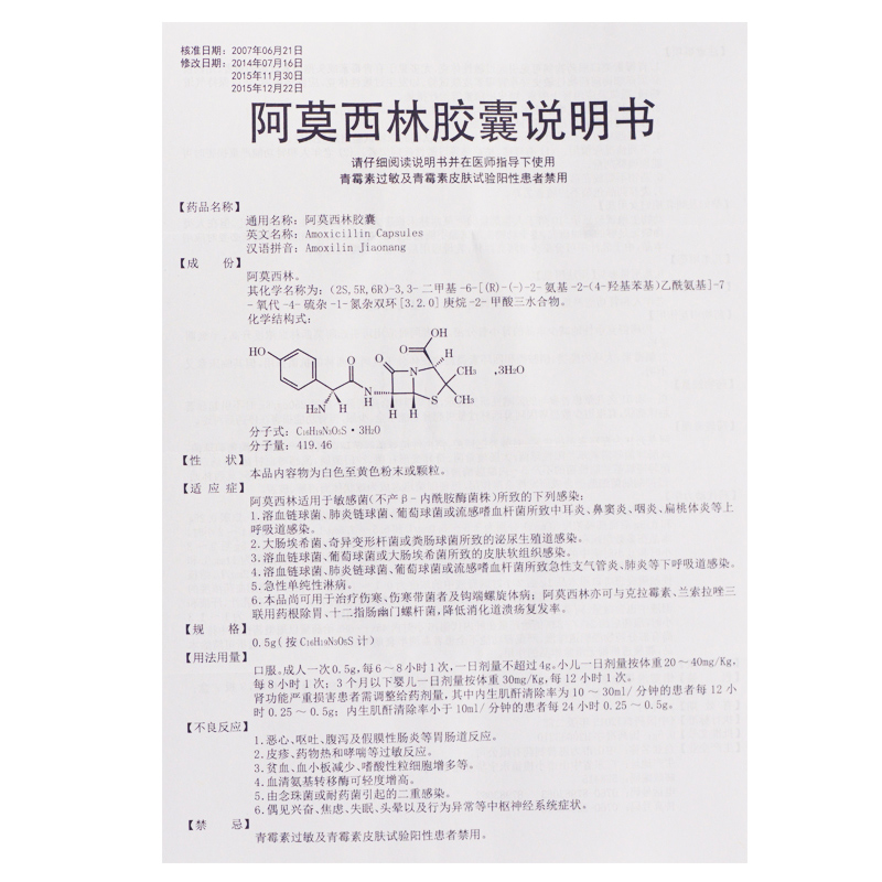 阿莫西林胶囊,阿莫西林胶囊,胶囊_0.5g*30粒,集药方舟 | 药品零售 | 电商平台