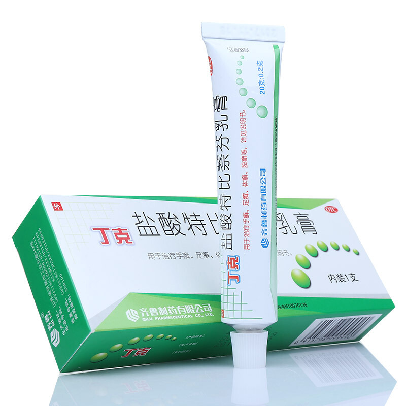 盐酸特比萘芬乳膏,齐鲁 丁克 盐酸特比萘芬乳膏 20g/盒,软膏_20g：0.2g,集药方舟宝家康网上药店