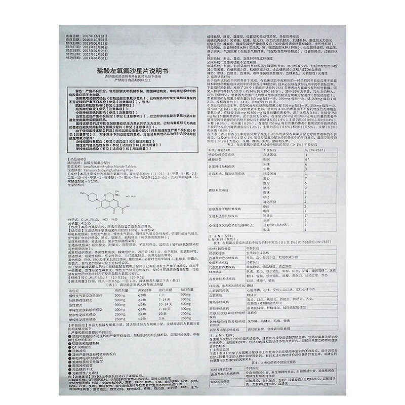 盐酸左氧氟沙星片,盐酸左氧氟沙星片(可呋）,片剂_0.5g*14,集药方舟 | 药品零售 | 电商平台