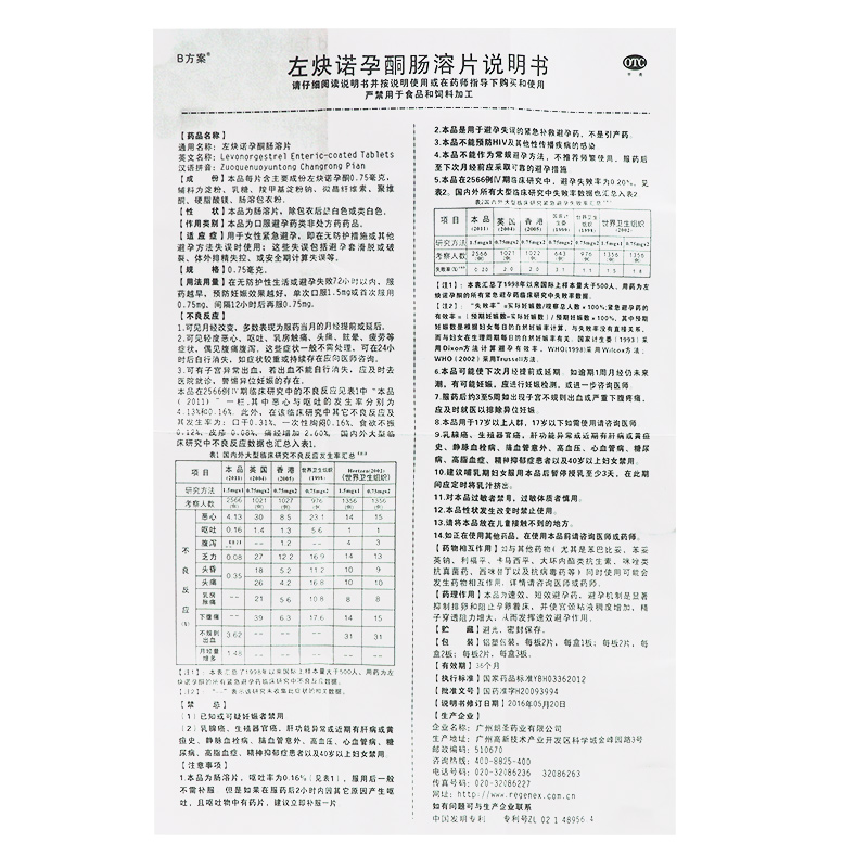 左炔诺孕酮肠溶片,左炔诺孕酮片,片剂_2片,集药方舟 | 药品零售 | 电商平台