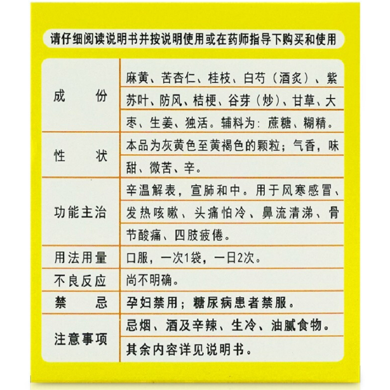 感冒疏风颗粒,感冒疏风颗粒,颗粒剂_10g*10袋,集药方舟 | 药品零售 | 电商平台