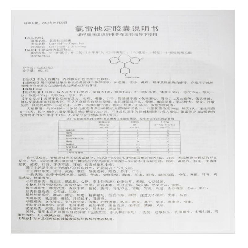 氯雷他定胶囊,氯雷他定胶囊,胶囊_5mgx20粒/盒,集药方舟 | 药品零售 | 电商平台